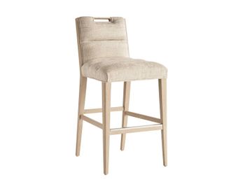 Greer Channeled Upholstered Bar Stool by Lexington - view 2