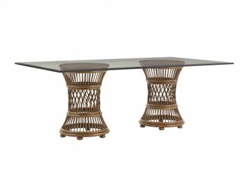 Aruba Dining Table With 84 X 48 Inch Glass Top by Lexington - view 2