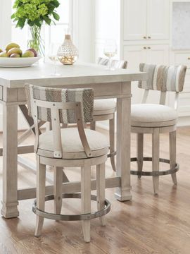 Cliffside Swivel Upholstered Counter Stool by Lexington - view 3