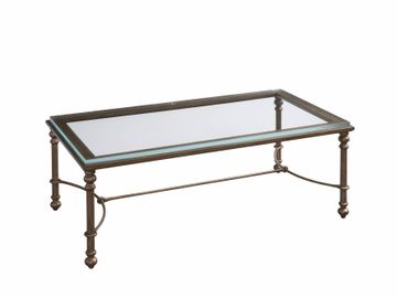 Bluff Metal And Glass Cocktail Table by Lexington - view 2