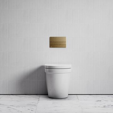 Berkeley Traditional Back to Wall Rimless Toilet with Concealed Cistern and Square Flush Plate by LUSSO