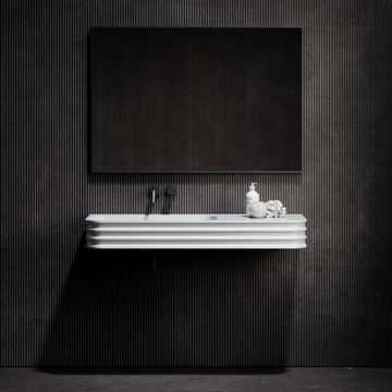 Maddox Wall Mounted Large Stone Basin 1200mm by LUSSO