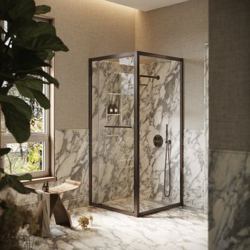 Reve Sidesway Deep Bronze Shower Screen 900mm by LUSSO