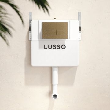 Senza Concealed Dual Flush Cistern with Square Flush Plate by LUSSO