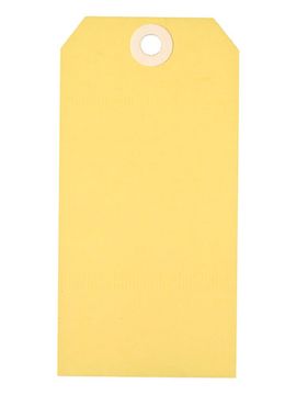 #5 Size, 4-3/4" x 2-3/8", Yellow CSU Plain Shipping Tags, 1000/Bx | Maco by MA.CO. Sofa & Bed