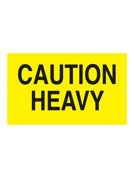 "Caution Heavy" Neon Yellow Warning Labels, 3" x 5", 500 Labels/Roll | Maco by MA.CO. Sofa & Bed