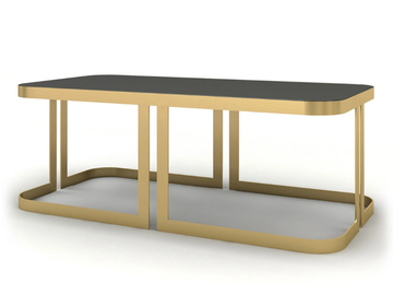 CLARK - Low rectangular brass coffee table by Marioni - view 3