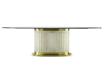 HOWARD - Oval glass coffee table for living room by Marioni - view 3