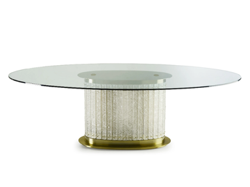 HOWARD - Oval glass coffee table for living room by Marioni - view 2