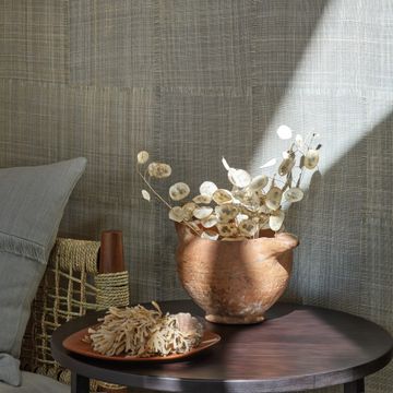 Abacá Patchwork Wallcovering Gris by Mark Alexander - view 4