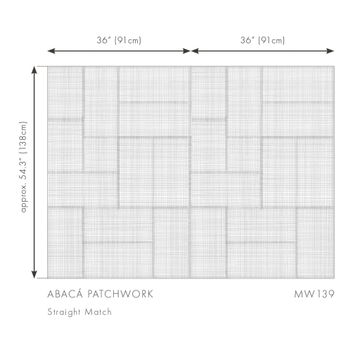 Abacá Patchwork Wallcovering Pewter by Mark Alexander - view 3