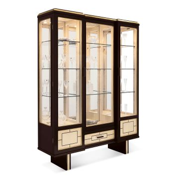 Maya display cabinet 3 doors w/ pedestals • MARZORATI by Marzorati