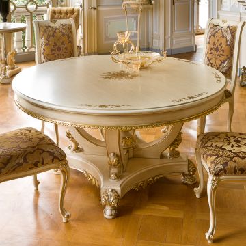 Prestige round table with pedestal • MARZORATI by Marzorati