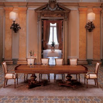 Senator rect. table with 2 pedestals • MARZORATI by Marzorati