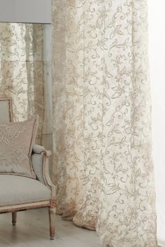 Curtain Dune Merveille Marmorino ricamo allover by Mastro Raphael