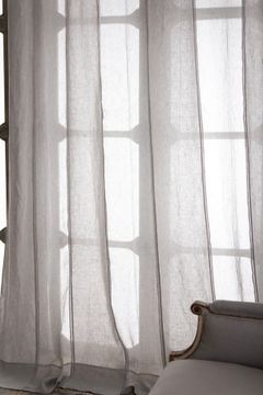 Curtain Quintessential costruita croquet righe verticali lino leggero e pesante by Mastro Raphael
