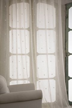 Curtain Quintessential lino ricamo api all over by Mastro Raphael
