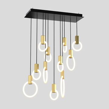 Halo C11 Rectangular Mixed | Chandelier Lighting | Matthew McCormick Studio — Matthew McCormick Studio | Modern Lighting Design by Matthew McCormick