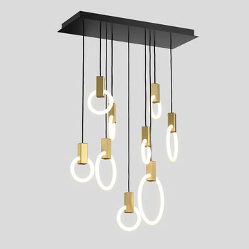 Halo C9 Rectangular Mixed | Chandelier Lighting | Matthew McCormick Studio — Matthew McCormick Studio | Modern Lighting Design by Matthew McCormick