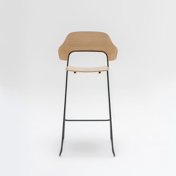 AFI - Stackable sled base stool with back by Mdd - view 3