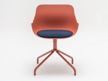 BALTIC REMIX - Swivel trestle-based polypropylene chair with integrated cushion by Mdd - view 3