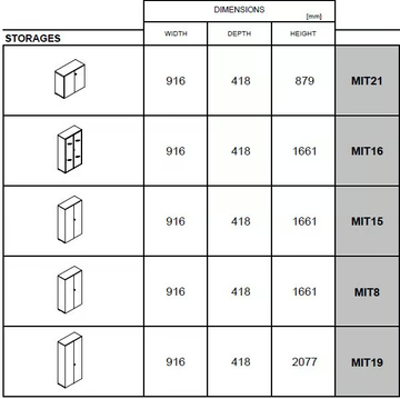 MITO - Tall office storage unit with hinged doors by Mdd - view 3