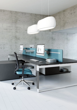 OGI_Q - Rectangular multiple office desk with shelves by Mdd - view 3