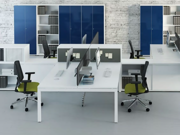 OGI_U - Multiple office desk with sound absorbing screens by Mdd - view 3