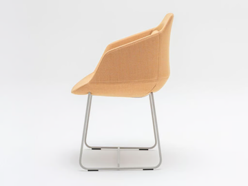 ULTRA UFP5 - Sled base upholstered fabric chair with armrests by Mdd - view 3