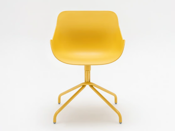 BALTIC BASIC - Swivel trestle-based polypropylene chair with armrests by Mdd - view 3