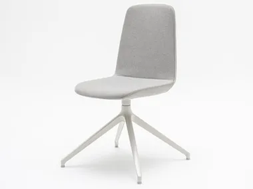 ULTI UKP4 - Swivel upholstered trestle-based fabric chair by Mdd - view 2
