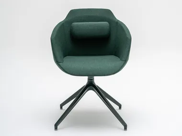 ULTRA UFP4 - Swivel trestle-based fabric chair with armrests by Mdd - view 2