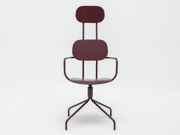 NEW SCHOOL - Trestle-based plywood office chair with armrests by Mdd - view 2