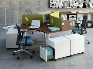 OGI_A - Multiple office desk with sound absorbing screens by Mdd - view 2