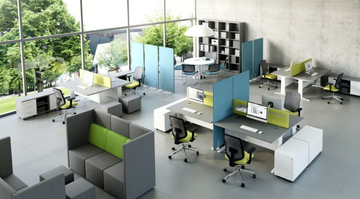 OGI_N - Sectional rectangular office desk with sound absorbing screens by Mdd - view 3