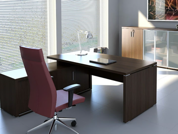 QUANDO - L-shaped melamine-faced chipboard office desk by Mdd - view 2