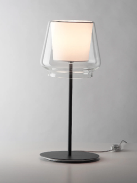 ALEVE - Glass and aluminium table lamp by Millelumen - view 3