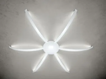 SURFIN' - LED powder coated aluminium ceiling lamp by Millelumen - view 2