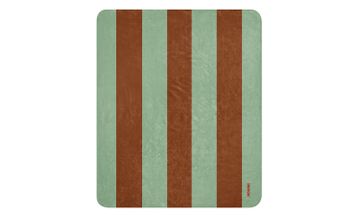 Boreal Blanket Brown/Aquamarine Striped by Moanne