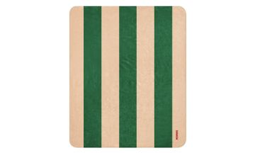 Boreal Blanket Green/Beige Striped by Moanne