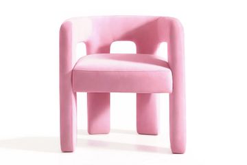 Brutal Armchair Pink Velvet by Moanne