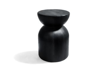 Colisión SideTable/Stool Solid Dark Wenge Wood by Moanne