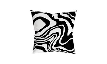 Trama Cushion Black/White Curves by Moanne