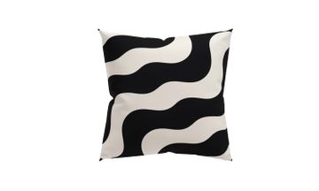 Trama Cushion Black/White Waves by Moanne