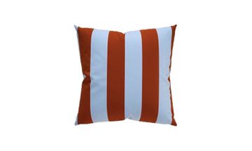Trama Cushion Brown/Light Blue Striped by Moanne