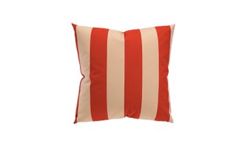Trama Cushion Red/Beige Striped by Moanne