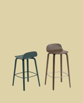 Visu Bar Stool Wood Base - 75 cm / 29.5" by Muuto - view 7