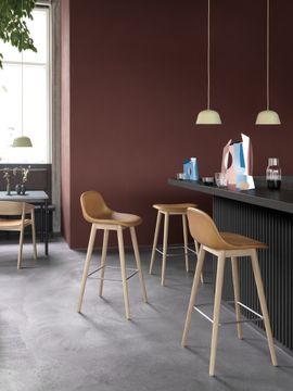 Fiber Counter Stool Wood Base - 65 cm / 25.6" by Muuto - view 4
