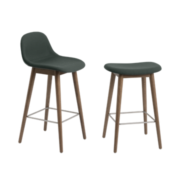 Fiber Counter Stool Wood Base - 65 cm / 25.6" by Muuto
