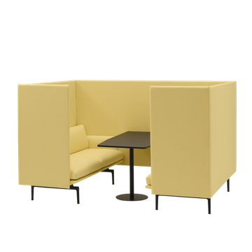 Outline Highback Cabin w. Table 120 2-Seater by Muuto
